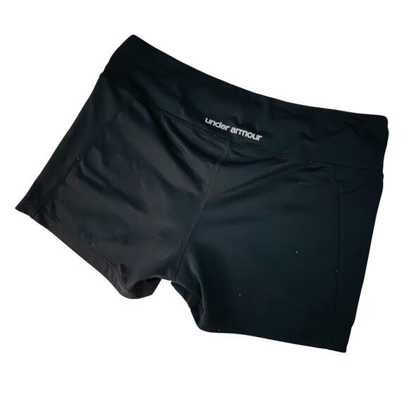 Under Armour Heatgear Shortie Shorts Black Size Medium - Picture 2 of 4